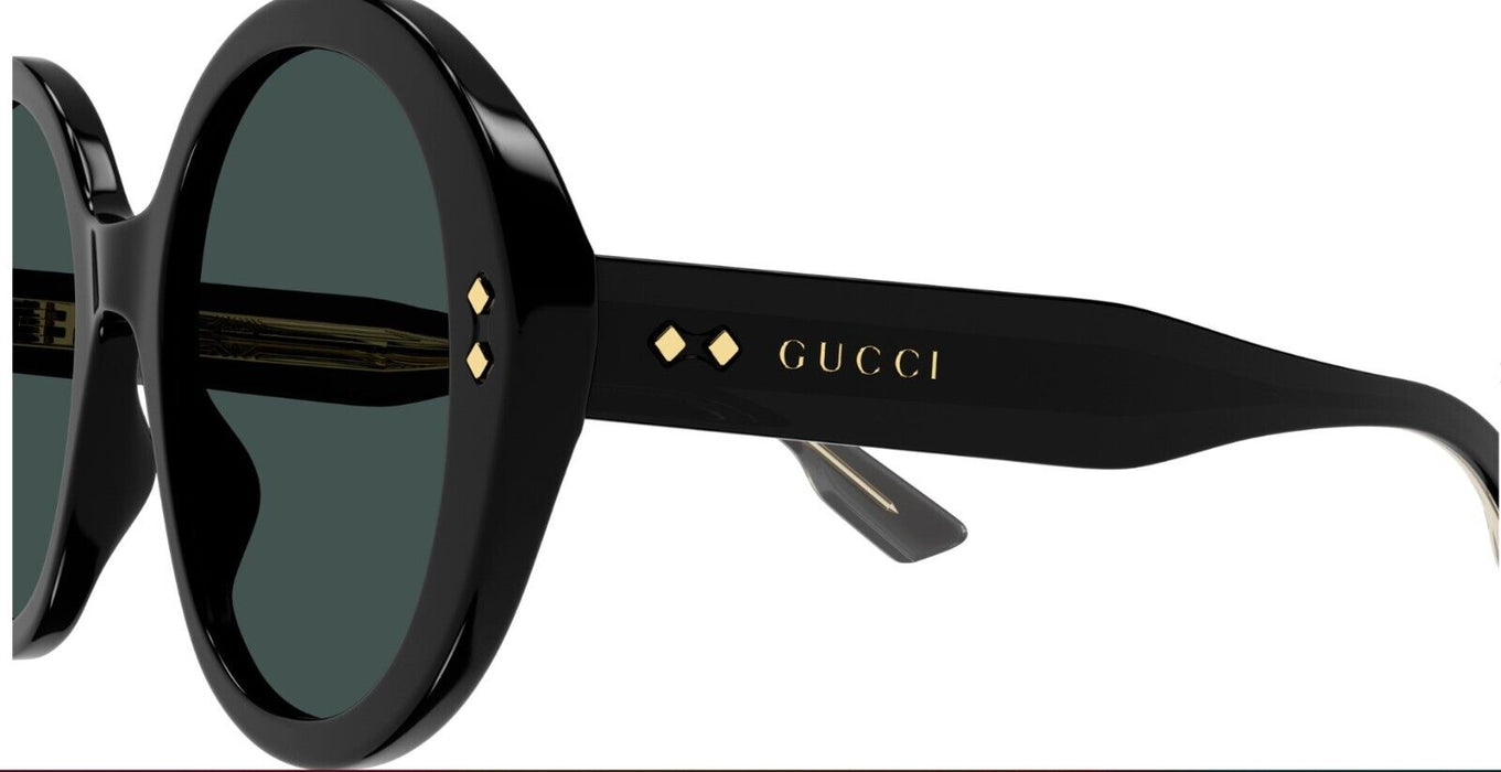 Gucci GG1081S 001 Black/Grey Round Women's Sunglasses