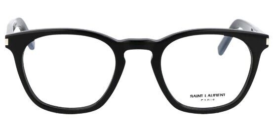 Saint Laurent SL28 OPT 001 Black/Black Round Unisex Eyeglasses