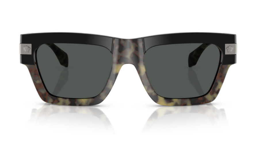 Versace VE4464U 545687 Havana/Dark Grey Rectangular  55mm Women's Sunglasses