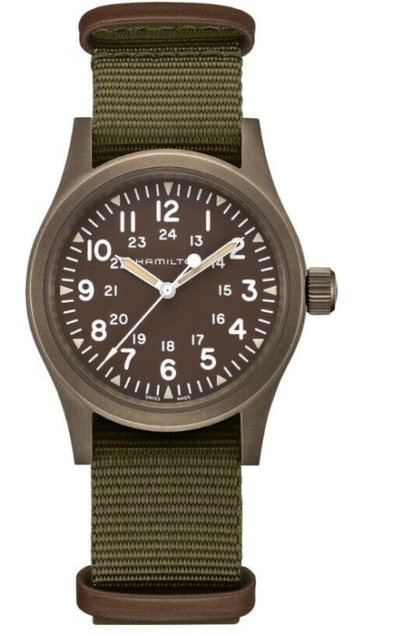 Hamilton Khaki Field Mechanical Green Dial 38mm Men's Watch H69449961