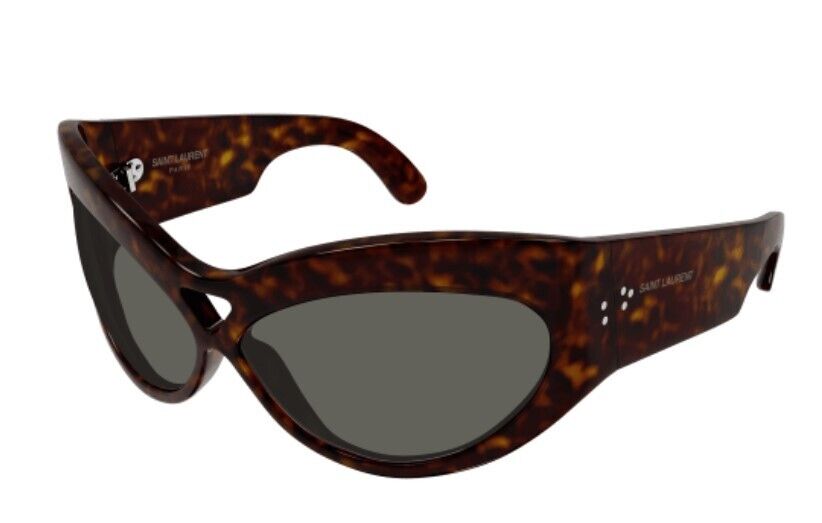 Saint Laurent SL 73 002 Havana/Grey Cat-Eye Women's Sunglasses