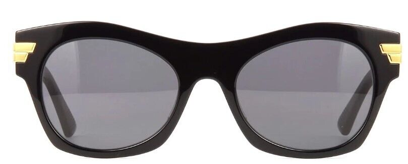 Bottega Veneta BV1103S 001 Black/Grey Round Unisex Sunglasses