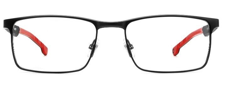 Carrera CARDUC 027 0OIT 00 Black Red Rectangular Men's Eyeglasses