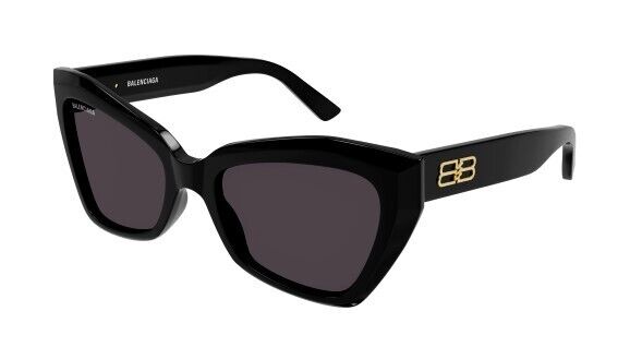 Balenciaga BB0271S 001 Black/Grey Cat-Eye Women's Sunglasses