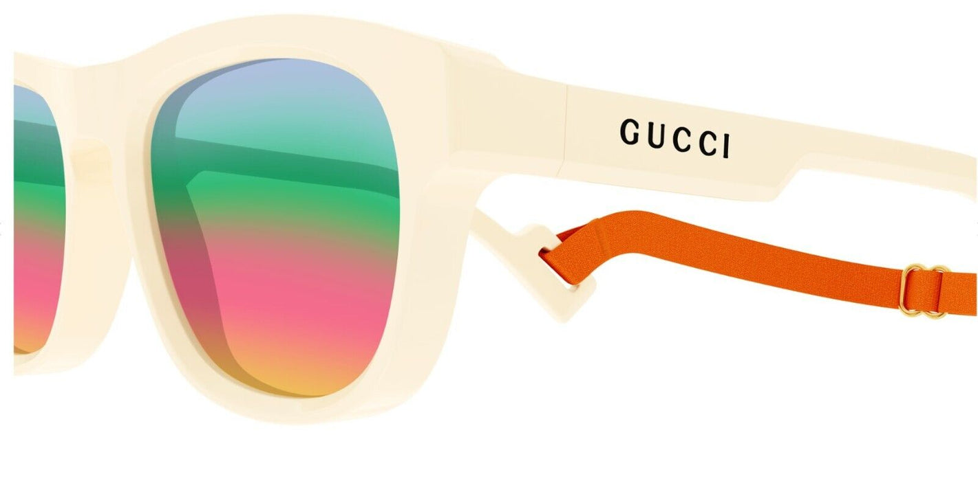 Gucci GG1238S 003 Ivory/Brown Soft Square Men's Sunglasses