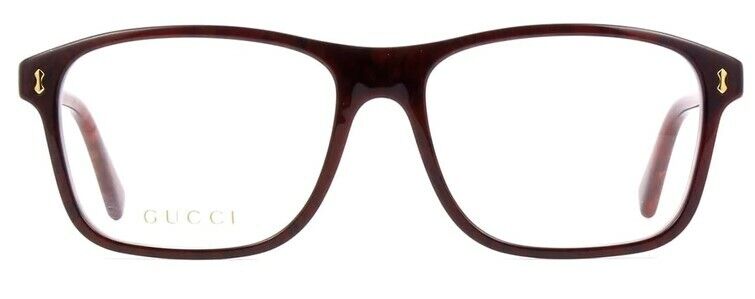Gucci GG 1045O-003 Brown Rectangle Unisex Eyeglasses