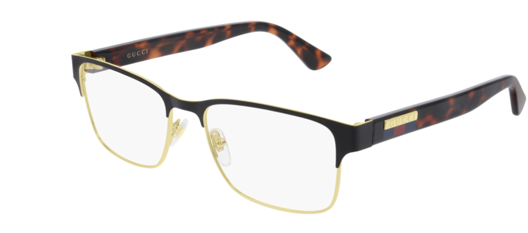 Gucci GG 0750O 002 Havana Rectangle Unisex Eyeglasses
