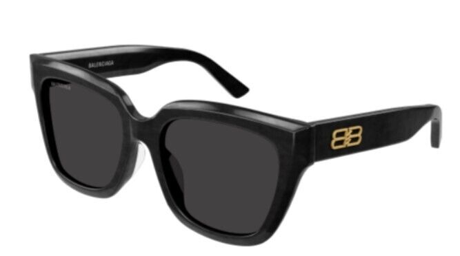 Balenciaga BB0237SA-001 Black/Grey Square Women's Sunglasses