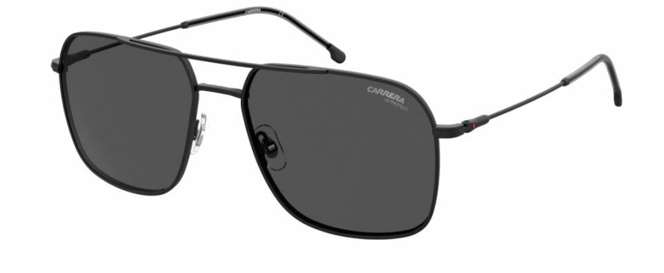 Carrera 247/S 0003/IR Matte Black/Gray Navigator Men's Sunglasses