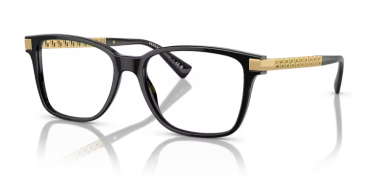 Versace 0VE3340U GB1 Black Soft Square Men's Eyeglasses