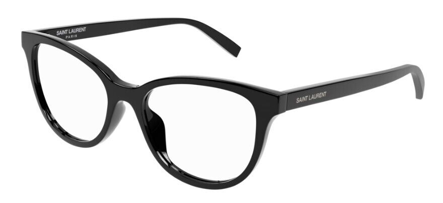 Saint Laurent SL 504 001 Black/Black Cat-Eye Round Full-Rim Women's Eyeglasses