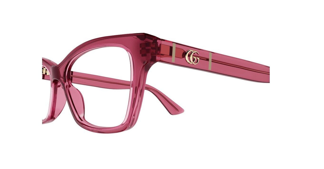 Gucci GG0634O 005 Burgundy Cat-Eye Rectangular Women's Eyeglasses