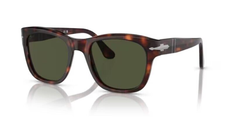 Persol 0PO3313S 24/31 Tortoise brown/Green Square Unisex Sunglasses