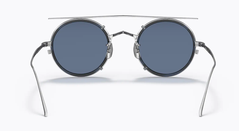 Oliver Peoples 0OV1292T G. PONT 5315 Brushed Chrome Eyeglasses With Clip-On