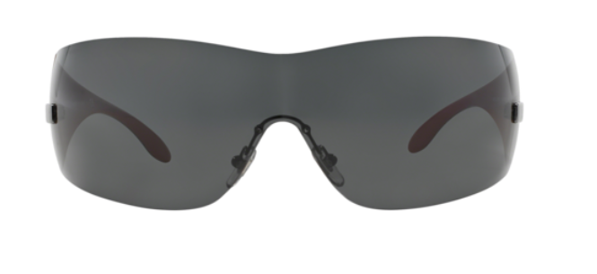 Versace 0VE2054 100187 Gunmetal-Black/Dark Grey Square Women's Sunglasses