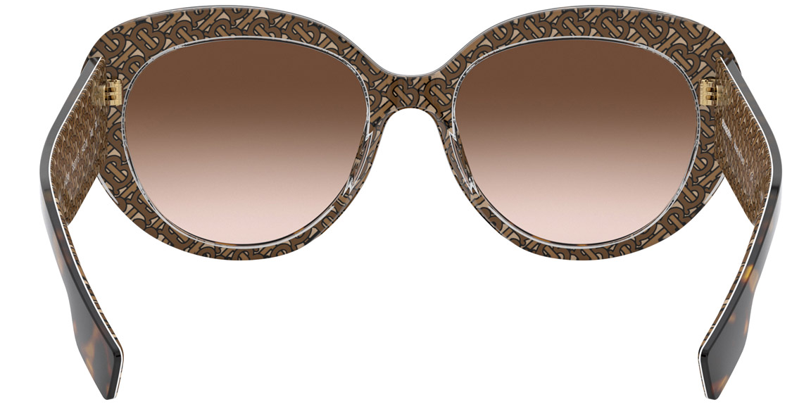 Burberry BE4298 382713 Dark Havana/Brown Gradient Cat Eye Women's Sunglasses