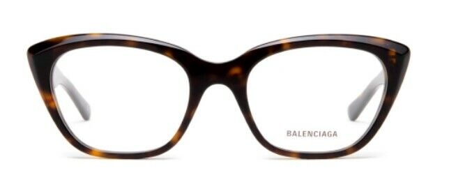Balenciaga BB0219O 002 Havana Full-Rim Oval Women's Eyeglasses