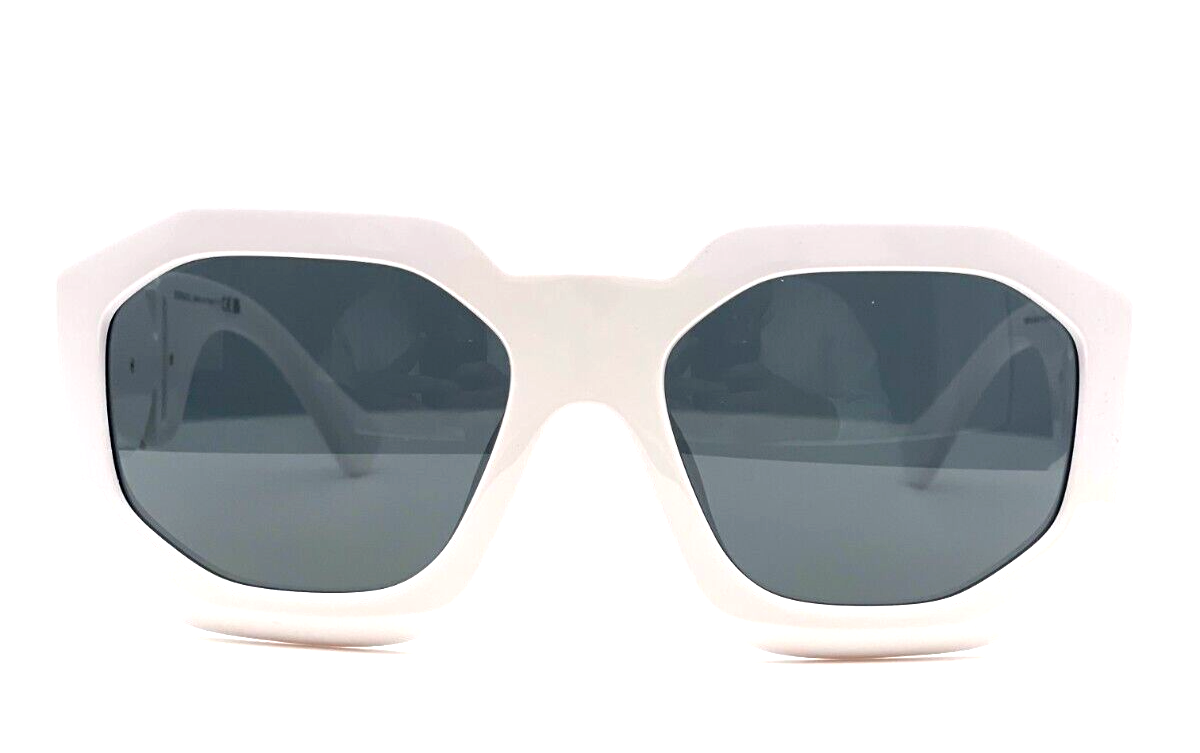 Versace VE4424U 314/87 White Gold Gray Medusa Oversized Women's Sunglasses