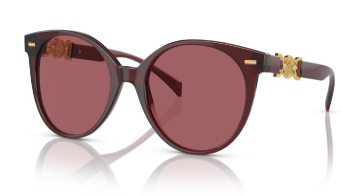 Versace VE4442 541069 Opal red/Dark violet Round Women's Sunglasses