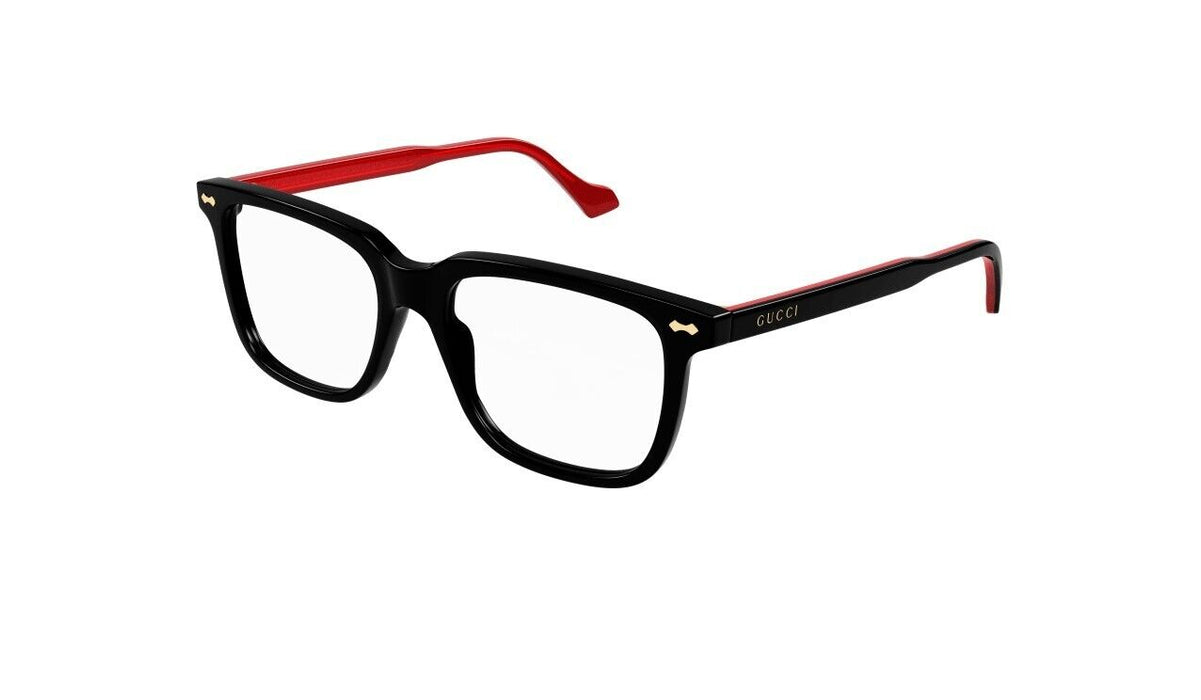 Gucci GG0737O 014 Black Oversized Rectangular Men's Eyeglasses