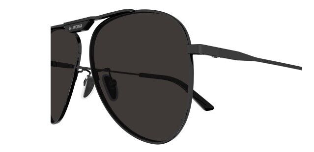 Balenciaga BB0244S 001 Grey Oval Unisex Sunglasses