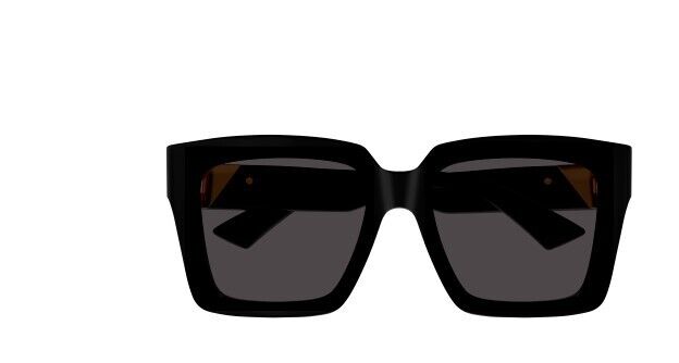 Bottega Veneta BV1198SA 001 Black/Grey Rectangular Women's Sunglasses