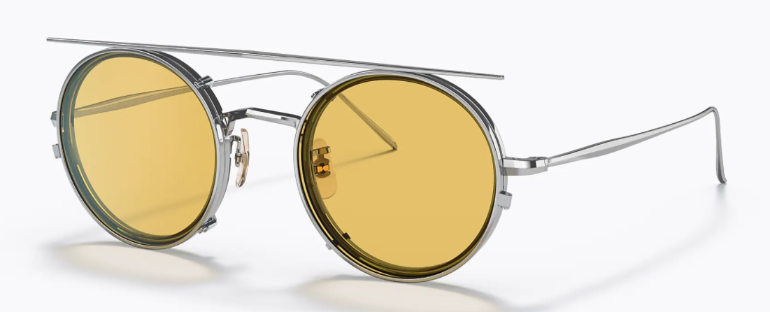 Oliver Peoples 0OV1292T G. PONT 5254 Brushed Chrome Eyeglasses With Clip-On