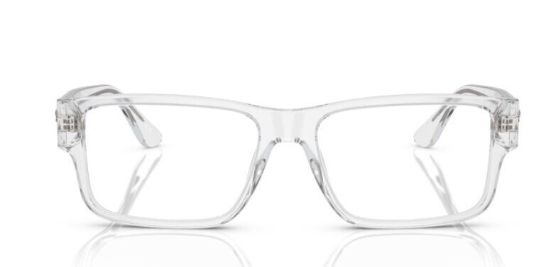 Versace 0VE3342F 148 - Crystal/Clear Rectangle Men's Eyeglasses