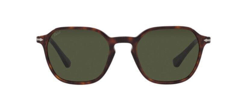 Persol 0PO3256S 24/31 Havana/Green Square Unisex Sunglasses