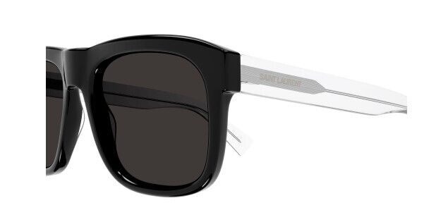 Saint Laurent SL 558 001 Black-Crystal/Black Square Men's Sunglasses