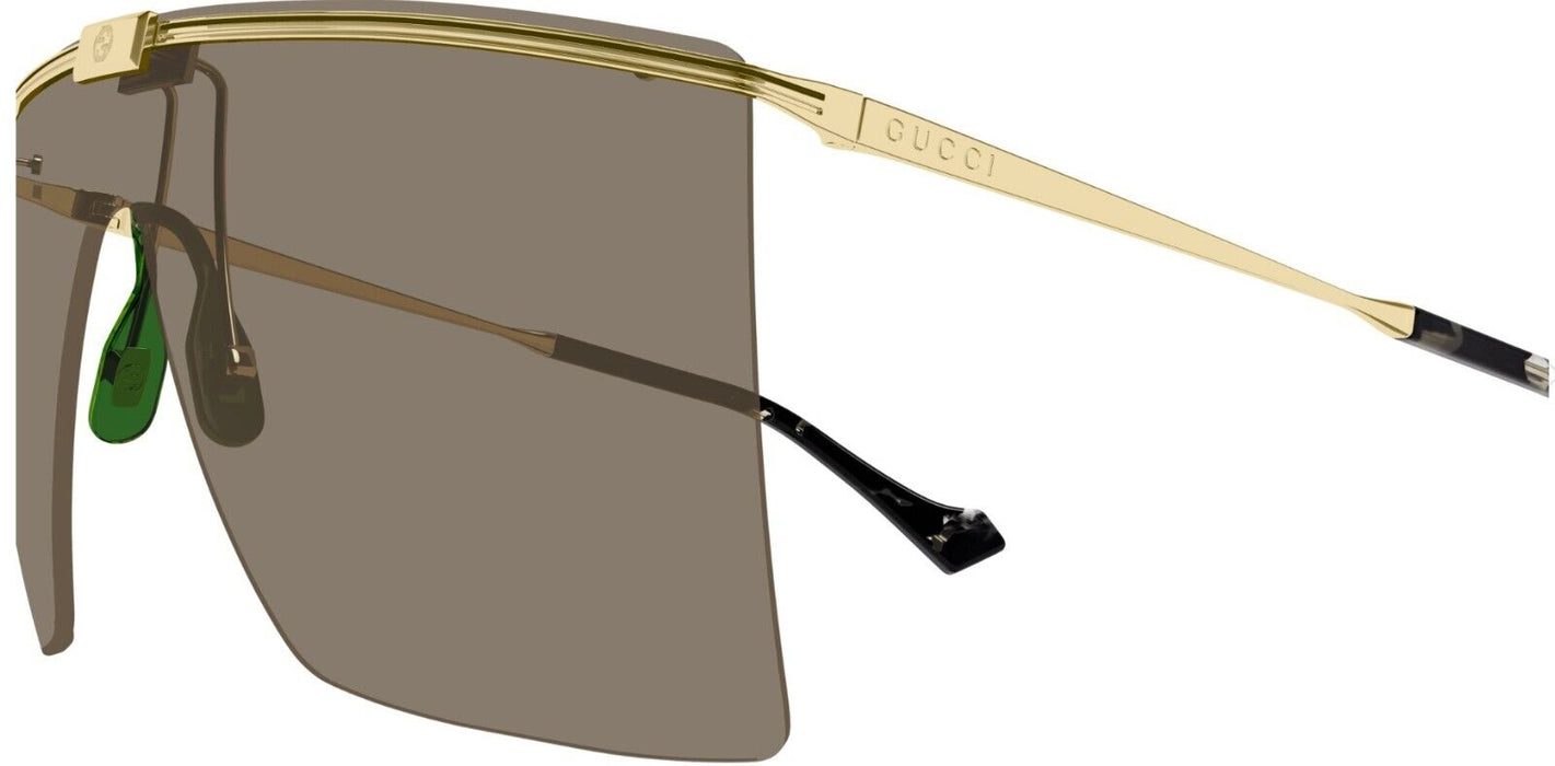 Gucci GG1096S 002 Gold/Brown Oversize Men's Sunglasses