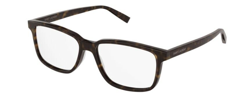Saint Laurent SL 458 005 Havana Full-Rim Rectangle Unisex Eyeglasses