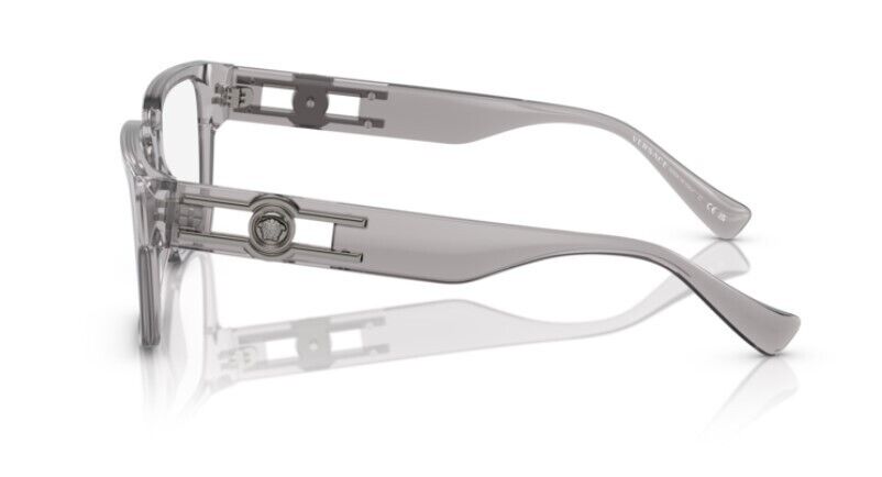 Versace  0VE3346 593 Grey transparent/Clear Rectangle 55 mm  Men's Eyeglasses
