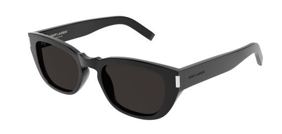 Saint Laurent SL M601 001 Black/Black Rectangular Men's Sunglasses