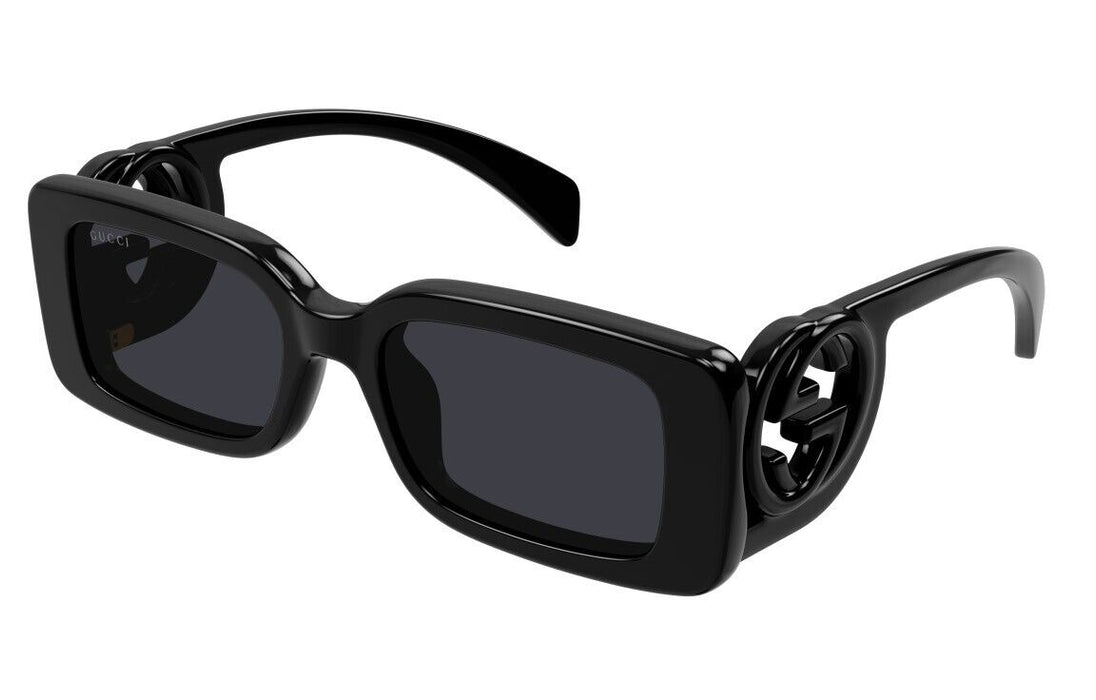 Gucci GG1325S 001 Black/Grey Narrow Rectangular Women's Sunglasses