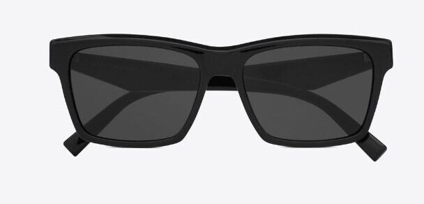 Saint Laurent SL M104 004 Black/Gray rectangle Unisex Sunglasses
