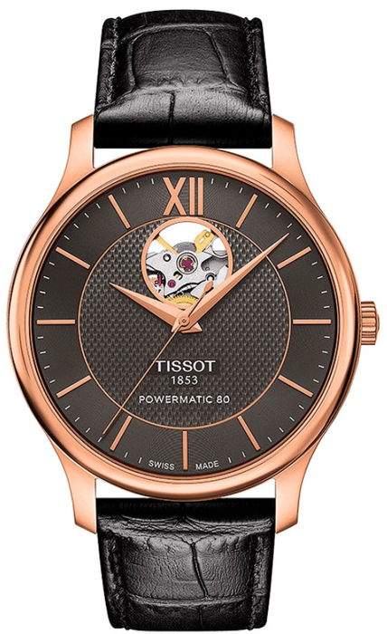 Tissot Tradition Powermatic 80 Open Heart Men's Watch T0639073606800
