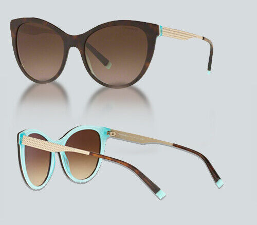 Tiffany & Co. 0TF4159f-82753B Havana/ Crystal Blue 4159f Sunglasses