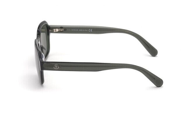 Moncler ML0199 96Q Icebridge Transparent Green/Smoke Silver Mirrored Sunglasses