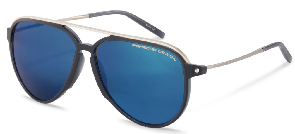 Porsche Design P 8912 D Dark Gray/Palladium Blue Mirrored Sunglasses