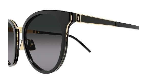 Saint Laurent SL M101 002 Black/Gradient Grey Round Women's Sunglasses