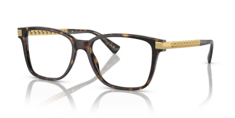 Versace 0VE3340U 108 Havana Soft Square Men's Eyeglasses