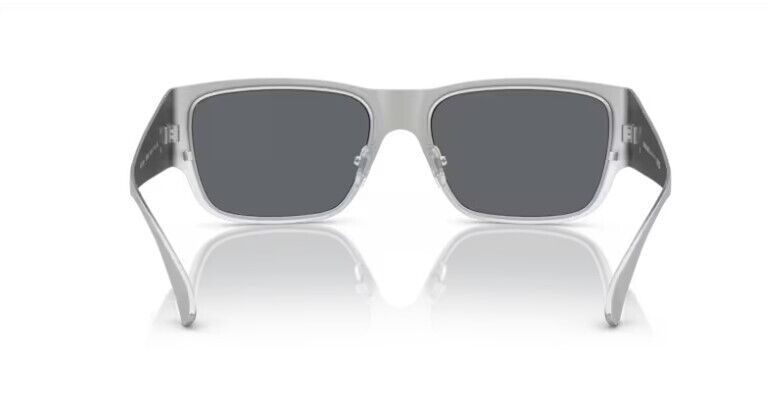 Versace 0VE2262 12666G - Silver / Light Grey Mirror Square Men's Sunglasses