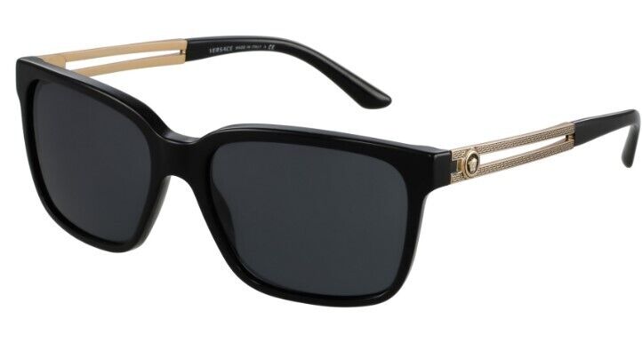 Versace 0VE4307 GB1/87 Black/Grey Square 58MM Men's Sunglasses