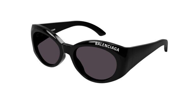 Balenciaga BB0267S 001 Black/Grey Cat-Eye Women's Sunglasses