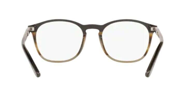 Persol 0PO3007V 1135 Ombre Black Grey Striped/ Silver Square Men's Eyeglasses