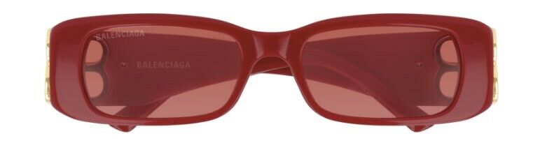 Balenciaga BB0096S 003 Red/Red Full-Rim Rectangle Women's Sunglasses