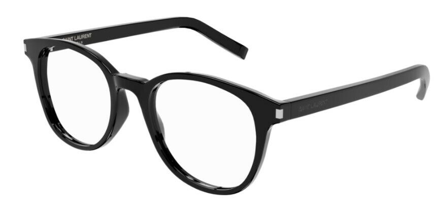 Saint Laurent SL523 004 Black-Black Full-Rim Round Unisex Eyeglasses