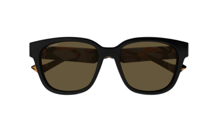 Gucci GG1430SK 004 Black-Havana/Brown Square Men's Sunglasses