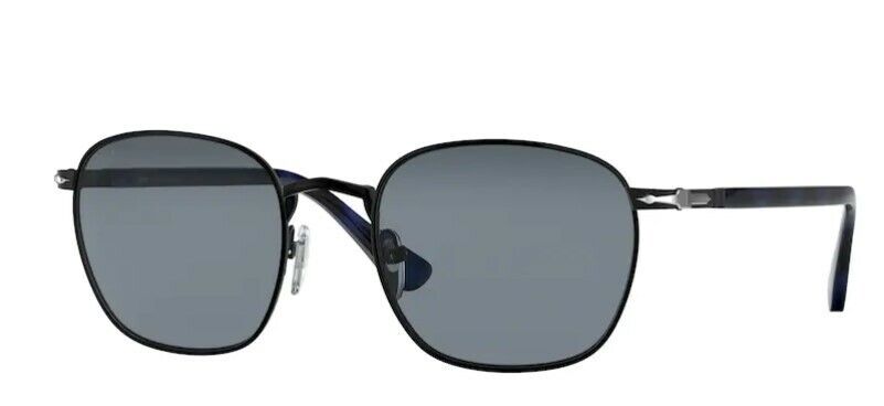 Persol 0PO2476S 107856 Black/ Striped Blue & Silver Square Unisex Sunglasses
